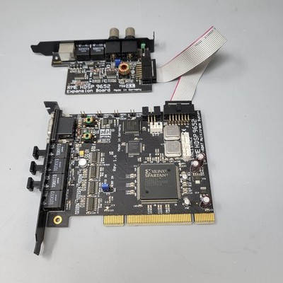 RME HDSP 9652 PCI Audio Card + Expansion Board SPDIF ADAT Tested