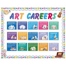 47 Pcs Art Career Bulletin Board Set for Classroom Decor