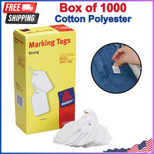 Avery 12201 Medium - Weight White Marking Tags, 2 3/4" x 1 11/16" Box of 1000