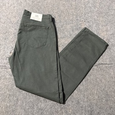 Flint Tinder 365 Chino Pants NWT Men 33x32 Slim Olive Green Stretch Huckberry