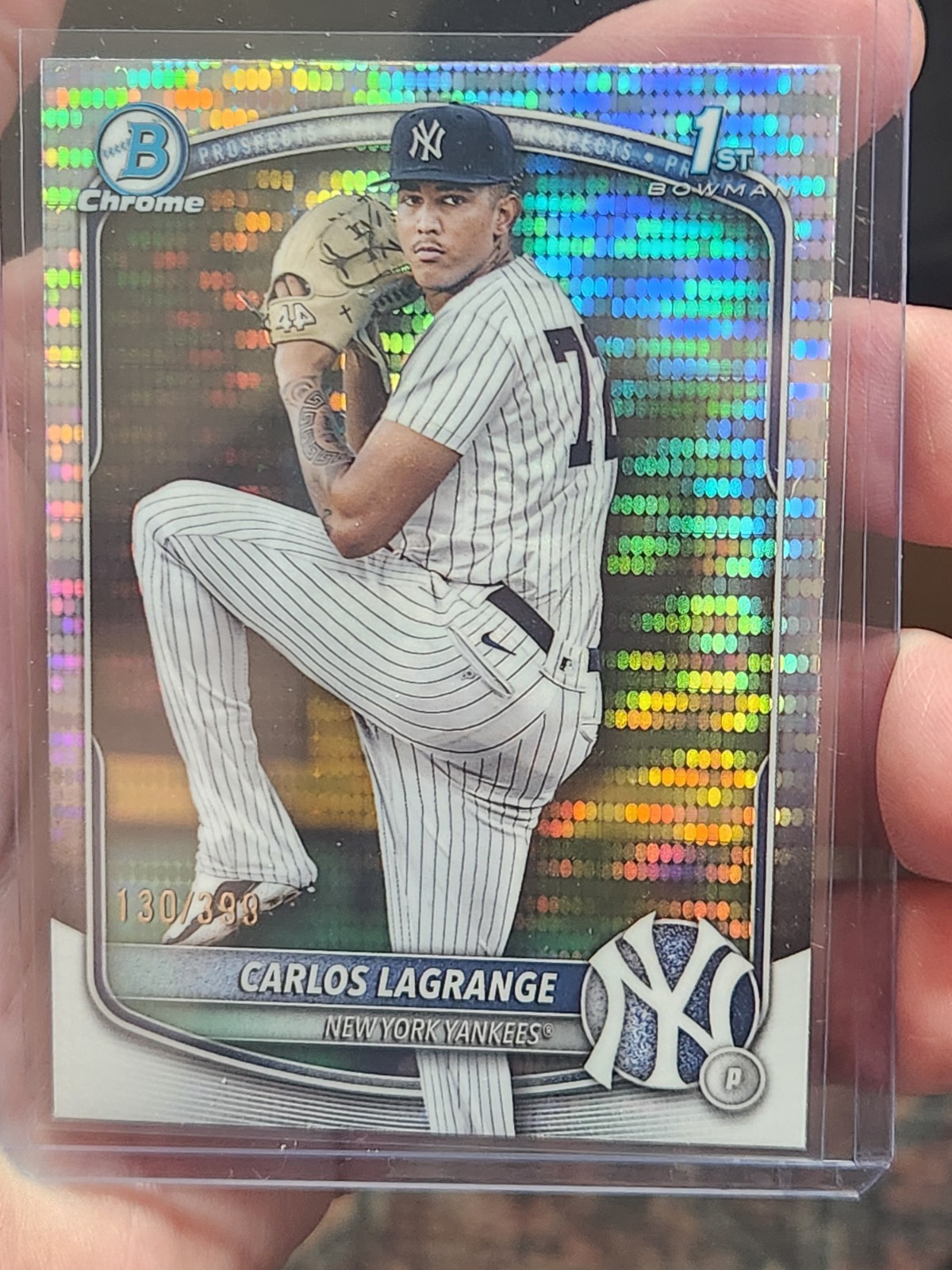 2025 1st Bowman Chrome Prospects #BCP-202 Carlos Lagrange Pulsar Refractor /399