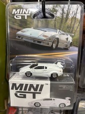 Mini GT 1:64 Lamborghini Countach 25th Anniversary In White Model MGT01134-1A