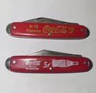 Set Of 2, Vintage Coca Cola 5 Cent Red 2 Blade Folding Pocket Knives, USA