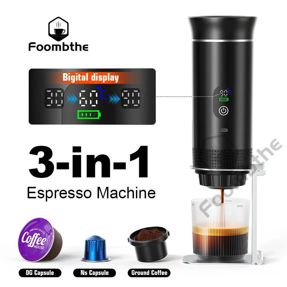 3-in-1 Capsule Coffee Foombthe Espresso Coffee Machine With