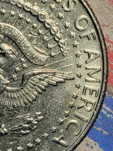 1990 P Kennedy Half Dollar Error Coin Double Die Reverse, UNITED STATES OF AME. - Picture 9 of 11