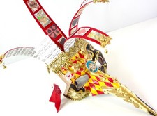 Venetian Mask LONG NOSE Papier Mache Handmade Vintage Original 1981 No 18