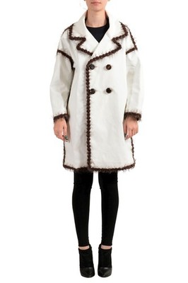 Dsquared2 Women's Off White Double Breasted Trench Basic Coat US S IT 40