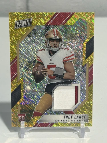 Trey Lance 2021 PANINI NATIONAL VIP Gold Rookie Relic Patch Card /10 SSP SP