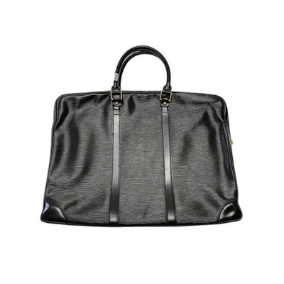 Louis Vuitton LV Epi Leather Briefcase Business Bag Attache Laptop Case Black