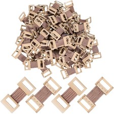 WILLBOND 100 Pieces Nude Elastic Bandage Wrap Clips Metal Fastener Clasps