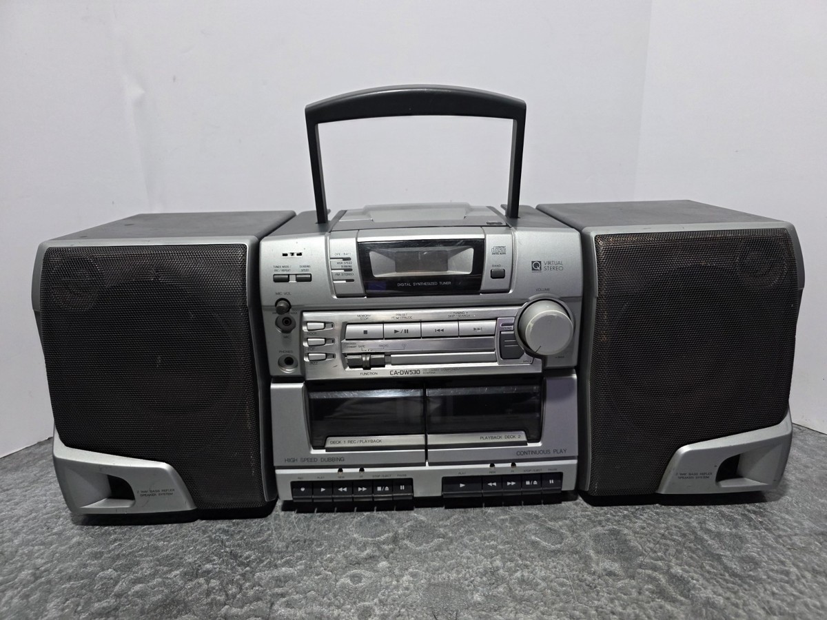 Vintage AIWA CA-DW530 CD Dual Cassette AM/FM Radio Stereo BOOMBOX