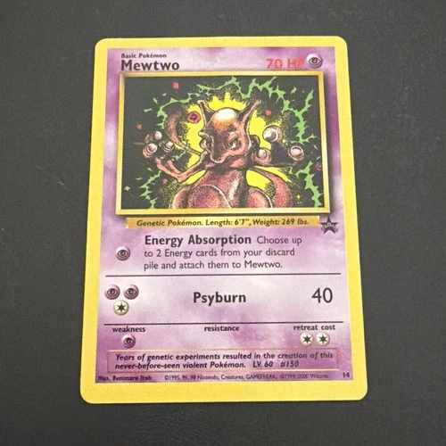 Mewtwo 2000 Pokemon Black Star Movie Promo Stamped #14
