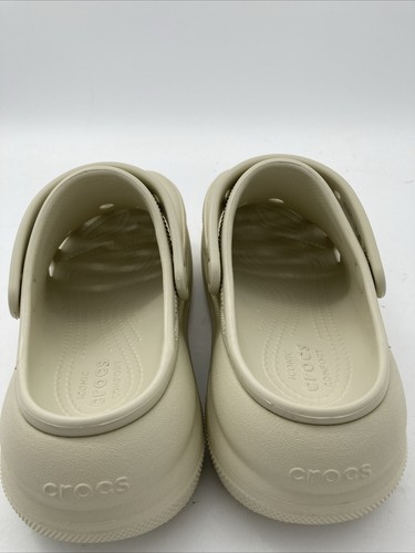 Crocs Crush beige Synthetik offene Zehenpartie Plateauschuhe Damengröße 9 Herrengröße 7 " - Bild 6 von 6