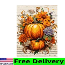 Festive Pumpkin Paint by Number Canvas - Adult Entertainment Art Kit 20” x 16”