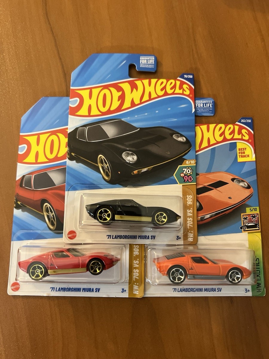 Hot Wheels '71 Lamborghini Miura SV P400 S HW Exotics Orange Red