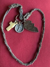 Rare! Twilight Broken Heart Charm- So The Lion Fell +ChainLink Cross Metal