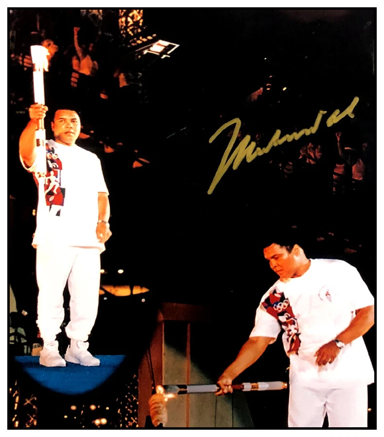 Muhammad Ali Authentisch Handsigniert Foto Boxen Olympische Torch Cassius Clay - Bild 3 von 4