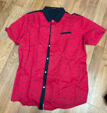 SSLR - Large Red and Black Dress shirt