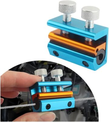 Double-Headed Motorcycle Cable Luber Tool for Brake Blue Gold 