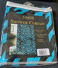 Kimlor Innovative Home Fashions Blue Zebra Shower Curtain 72"x72" NIP
