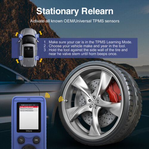 Universal TPMS Relearn Tool Auto Tire Pressure Sensor Activate TPMS Reset Tool - Picture 7 of 12