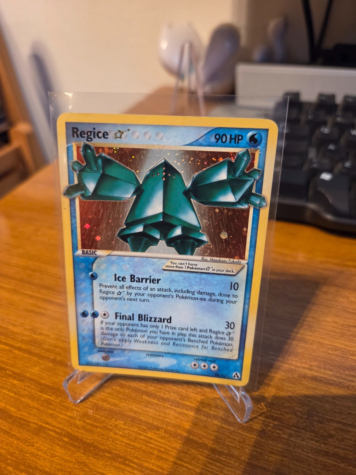Pokemon TCG Regice Gold Star 90/92 EX Legend Maker Holo Rare - LP