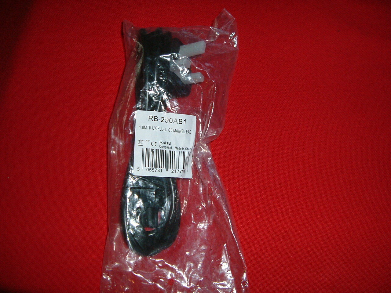 Long UK Plug to C5 Clover Leaf Power Cable Cloverleaf Mains Lead  SALE £6.25