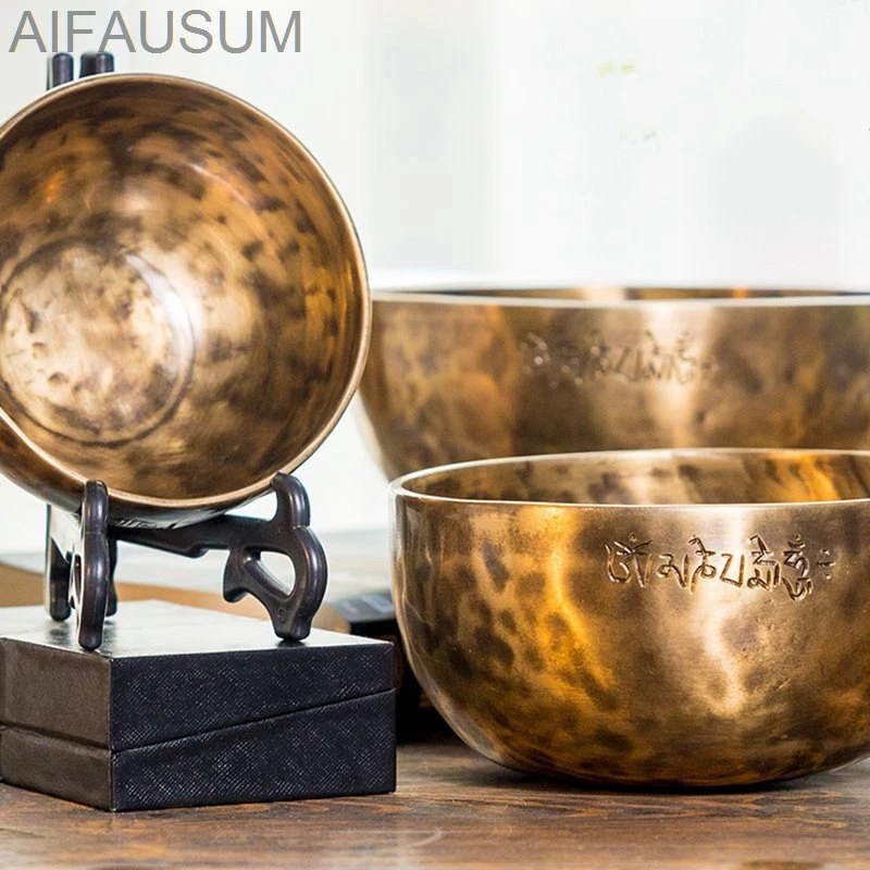 14cm-30cm Nepal hand-hammer Singing Bowl Yoga Sound Healing Buddha Sound Bowl - Image 4 of 4