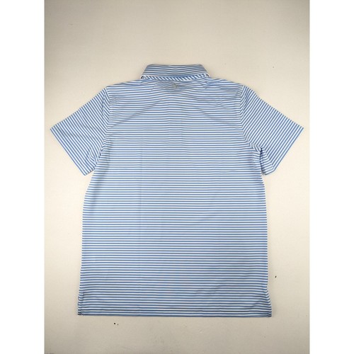 Vineyard Vines Sankaty Blue Striped Performance Polo - Youth XL - Picture 4 of 4