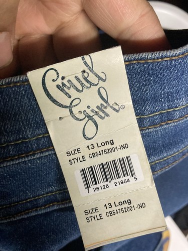 Cruel Girl Bootcut Jeans Sz 13 Long NWT Relaxed Fit Blue Stretch Cotton Western - Picture 2 of 23