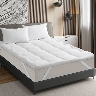 UNIKOME 4'' Thick Ultra Loft  Down Alternative Mattress Topper Pillow Top