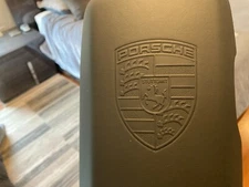 PORSCHE DESIGN OEM NIB CRESTED ARMREST CONSOLE LID IN BLACK (A11). UNUSED!
