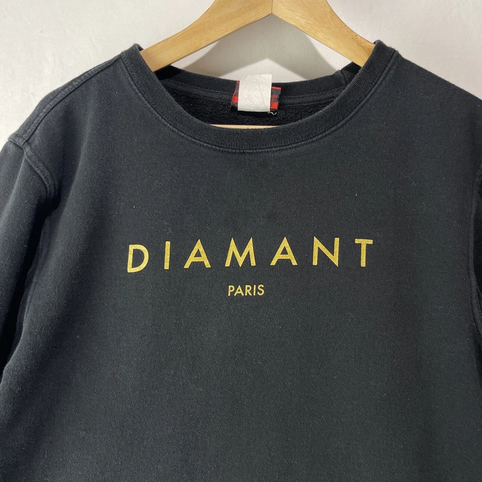 Diamond Supply Co Suéter Mujer Mediano Diamante París Sudadera Pullover Crew Foto 2 de 4
