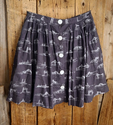 ModCloth Bea & Dot Bridges Pattern Skirt Size 1X