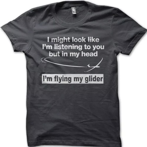 Glider Pilot In My Head I'm Flying my Glider Sail Plane Funny t-shirt 9098 - 第 11/11 張圖片