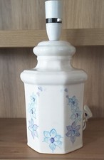 Blue patterned Vintage Table Lamp Base Stand  Ceramic Pottery 32cm H 