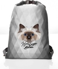 HEILIGE BIRMA POLYGON BEUTEL KATZE by SIVIWONDER Geometrie