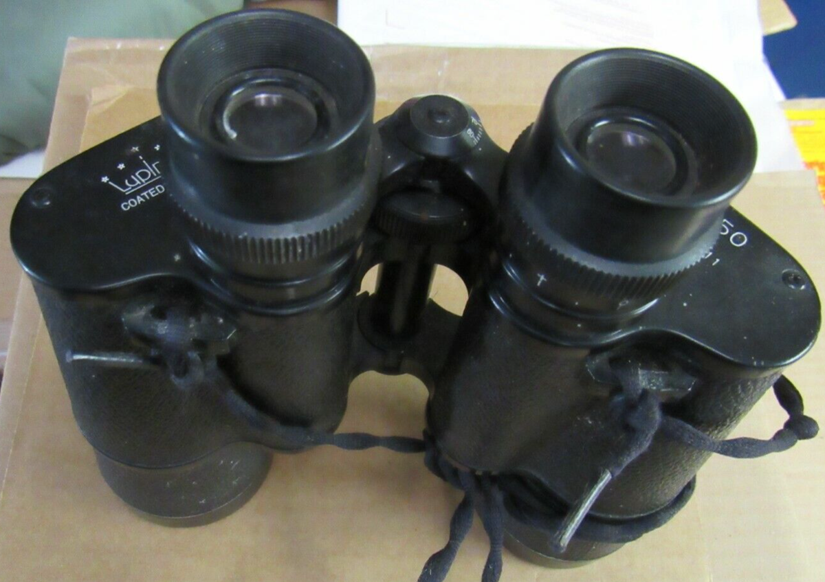 Vintage Lupinus Coated Optics binoculars no case or strap 7x50 7.1