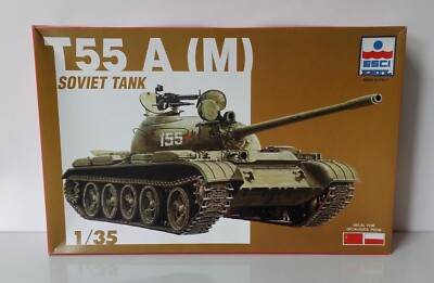 ESCI Soviet Tank Vintage Model Kit 1/35 Scale T-55 A (M) #5045 