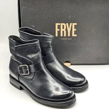 FRYE “Veronica Bootie” Women’s Oiled Leather Waterproof Boot (Black/Silver) NEW
