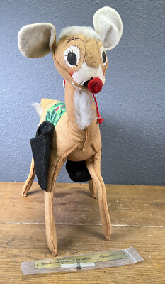 Vtg 1996 Annalee Rudolph The Red Nose Reindeer Mobilitee Doll COLLECTOR ...