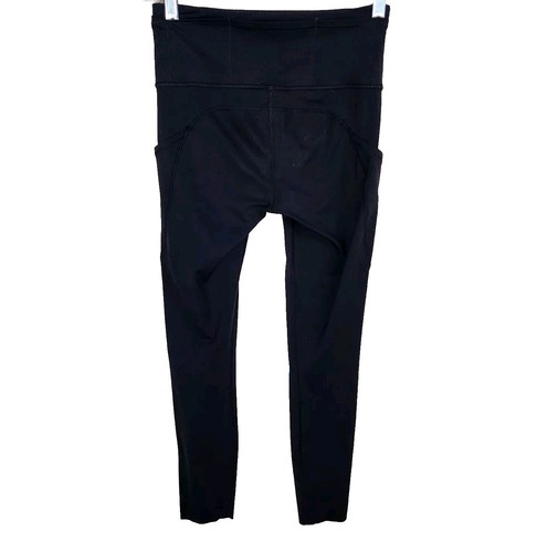 Lululemon Black HIT IT Cropped Leggings T60416 Size 4 High Waisted Pocket, Jelly - Picture 2 of 12