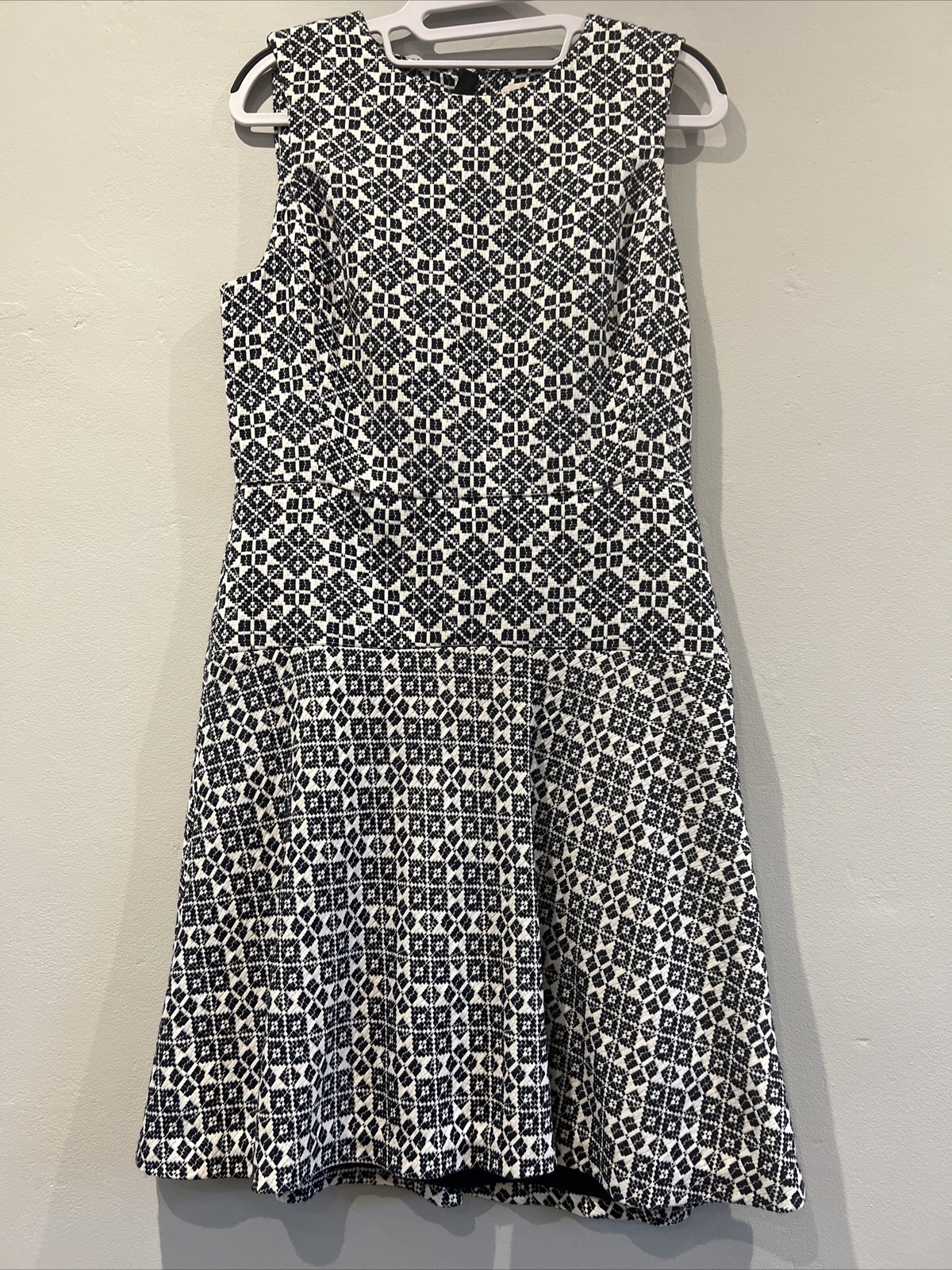 Tory Burch Navy Blue & White Stencil Woven Dress - US 4 / UK 8 - RRP $395 image 4