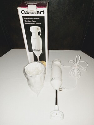 Cuisinart White Quick Prep Hand Immersion Blender Speed Model CSB-33 