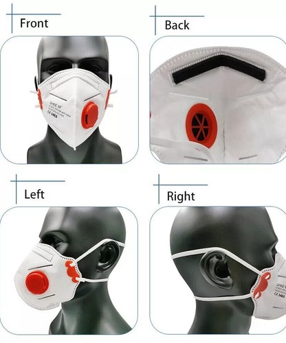 SHINYA FFP3 Face Mask Dust Mask Particulate Valved P3 N99 Disposable Respirator - Picture 5 of 5