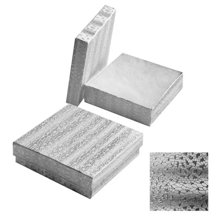 Silver Foil Cotton Filled Gift Boxes Jewelry Cardboard Box Lots of 100, 200, 500 - Image 2 of 4