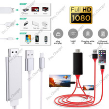 For iPhone 14 13 12 8 7 6 HDMI Mirroring AV Cable Phone to TV HDTV Adapter 1080P