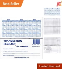Quality Checkbook Transaction Registers - 12 Pack for Personal and Business Use