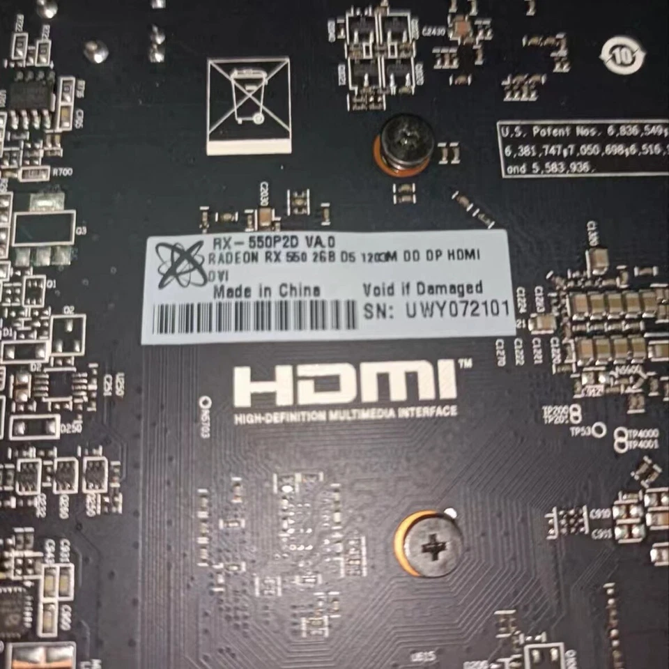 Tarjeta 2 GB Video XFX Radeon HDMI PCI-E RX550 GDDR5 Gráficos DVI AMD DisplayPort Foto 4 de 4