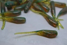 JASONS 2" STINGER SHAD 30 PACK CRAPPIE LURES JIGS   CHANGABLE MOTOR OIL & RED